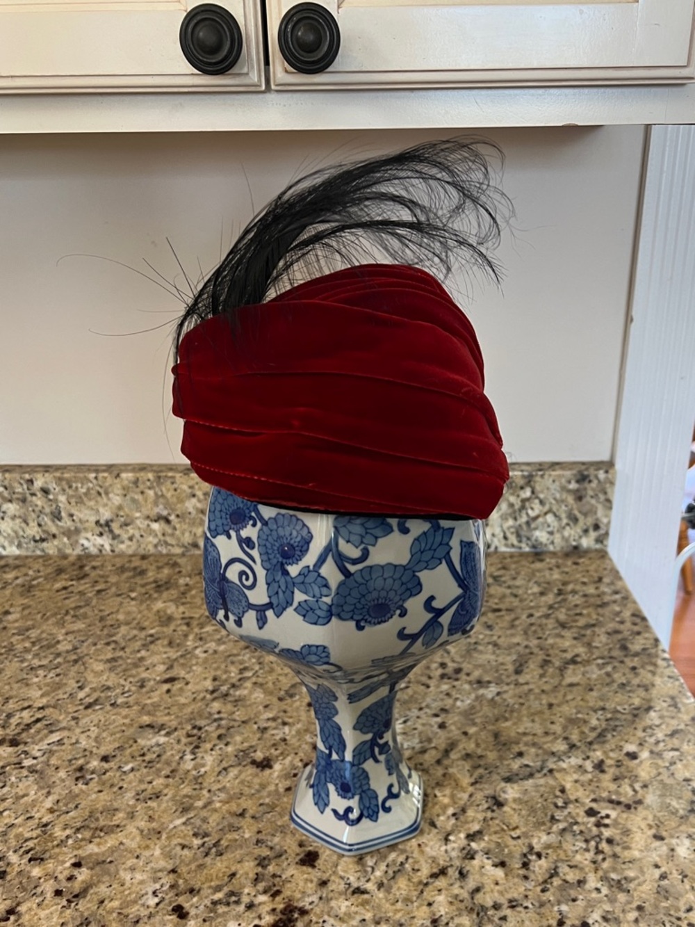 SAKS Fifth Ace debutant Red Velvet Hat